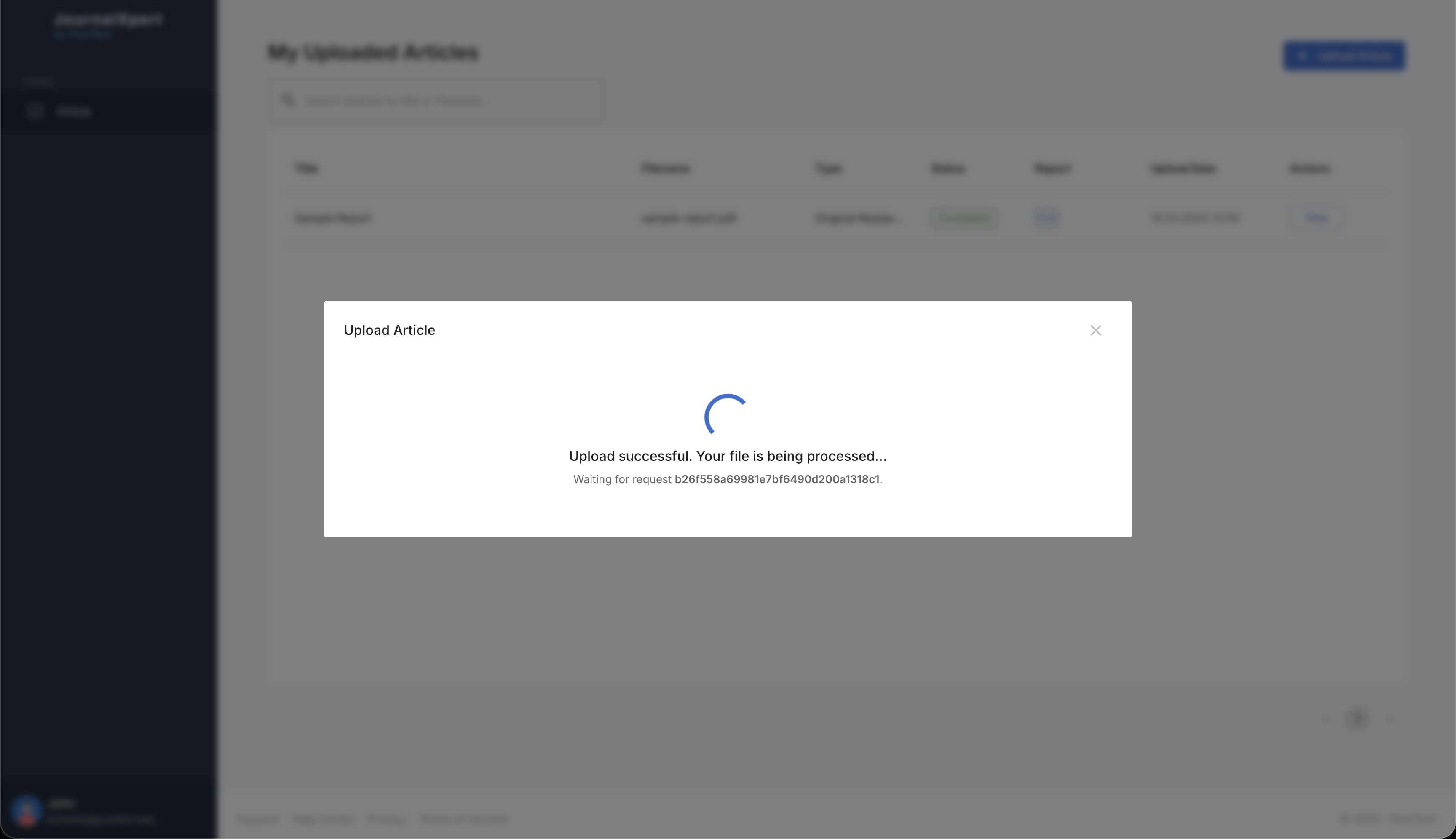Await submitting modal