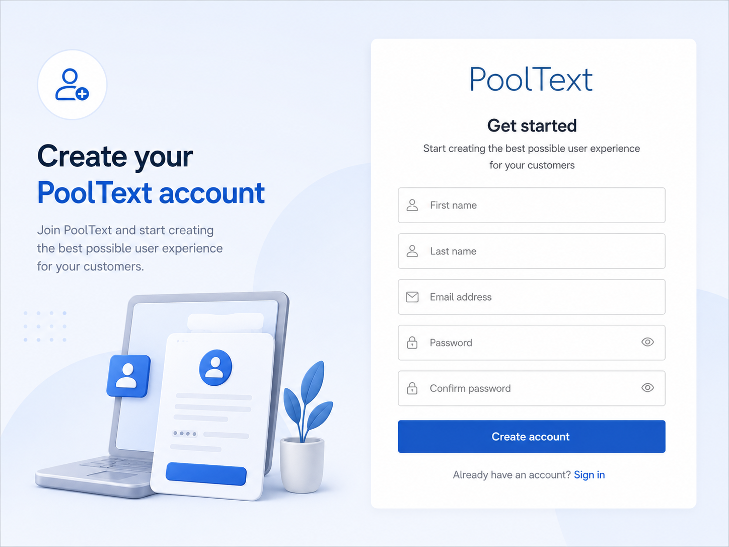 Sign up